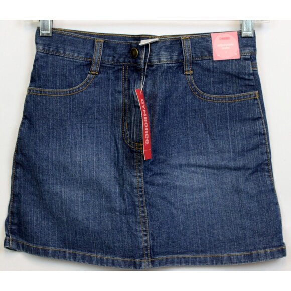 2007 Gymboree Strawberry Farm Denim sz 8 Skorts Embroidered Pockets Sun Fields - Picture 2 of 7